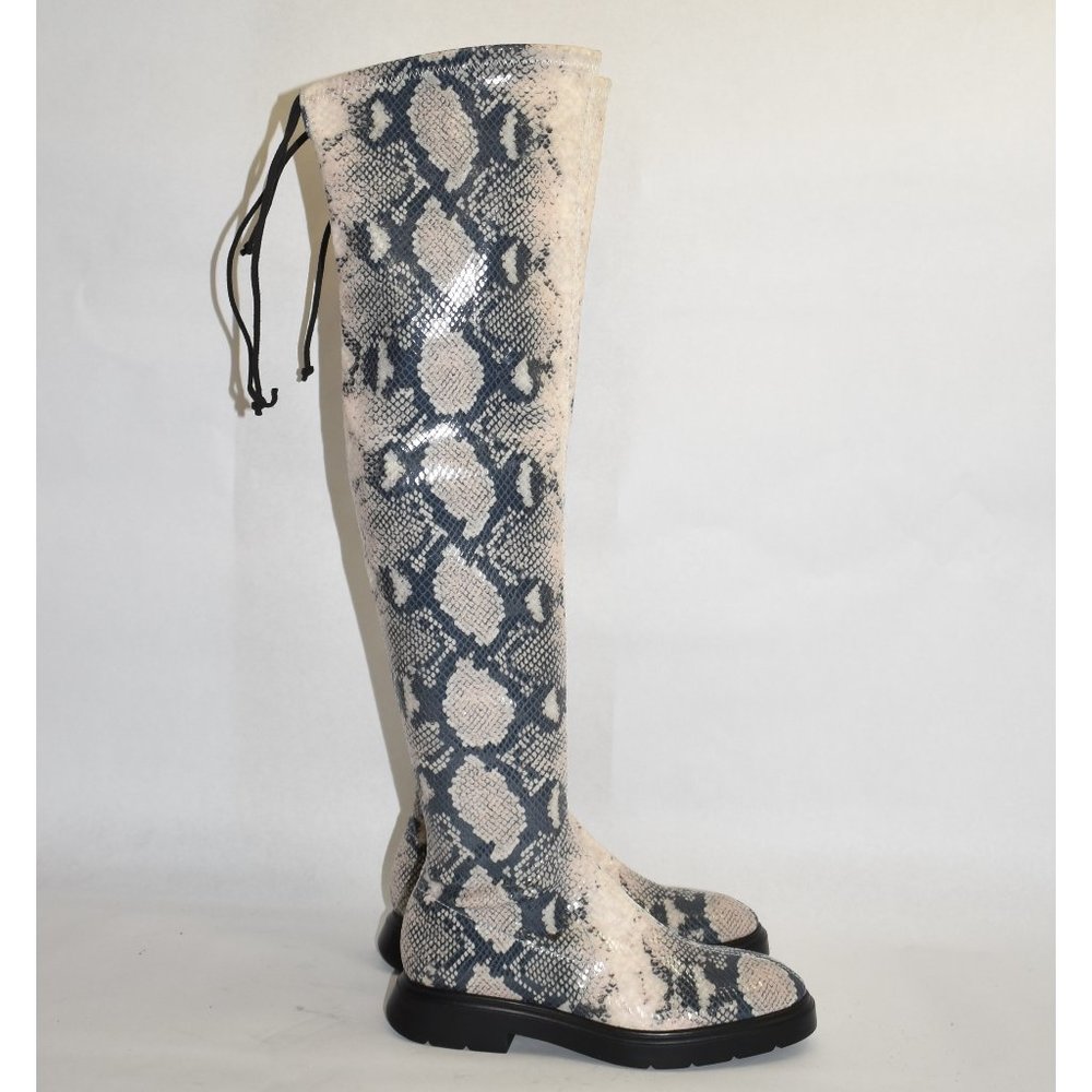 $950 Stuart Weitzman Kristina Python Stretch Over… - image 1